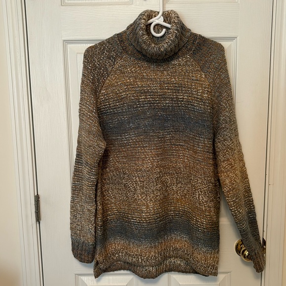 Prana Autum Rein Wool Blend Turtle Neck Tunic Sweater Size Large - Picture 2 of 8